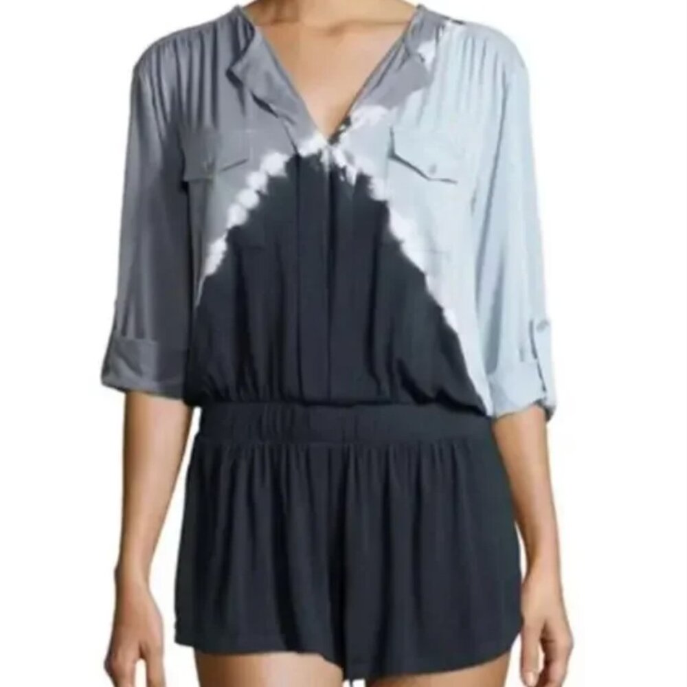 Young Fabulous & Broke YFB ‘Malik’ Blue Tie Dye Romper SZ Medium